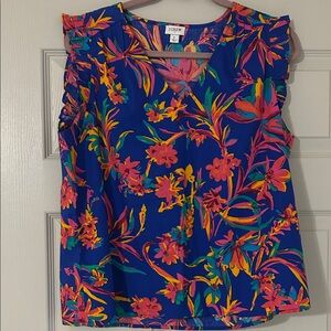 J. Crew Women's Vibrant Floral Blouse